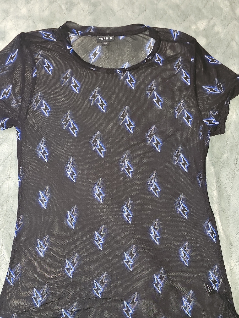 Torrid Black Mesh Top Size 00